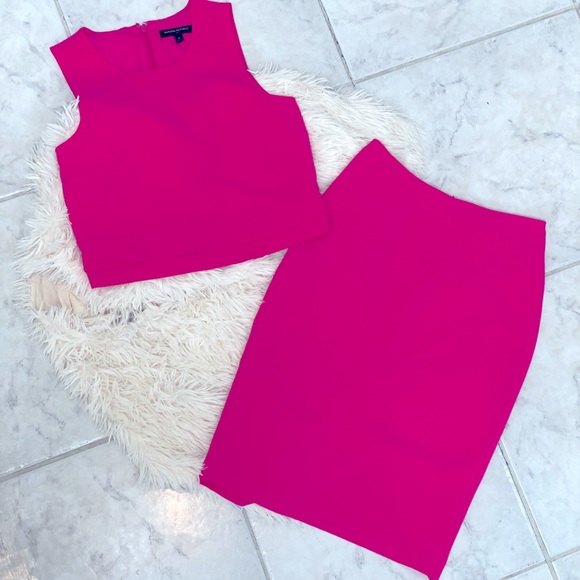 🎉NWOT Banana Republic Pink Skirt Set Size 0🎉 - Picture 2 of 8